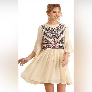 Boho floral shift dress